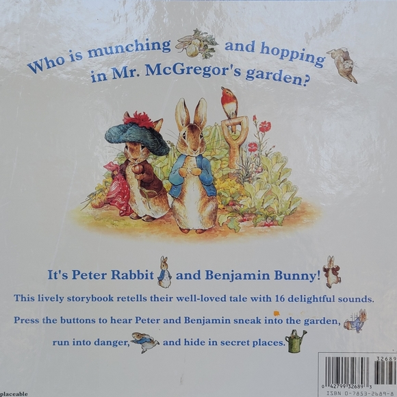 Play a Sound The Tale of Peter Rabbit and Benjamin Bunny Vintage Hardcover Book - Picture 13 of 17